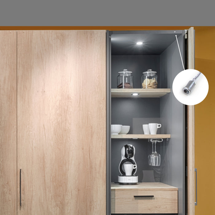 LED Point Türsensor EINFACH (Annäherung) (240V AC), Kunststoff, Grau metallic