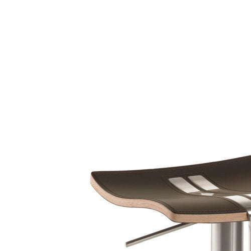 Bar- und Tresenhocker | myWAVE | Mocca | Gestell Chrom gebürstet Edelstahllook