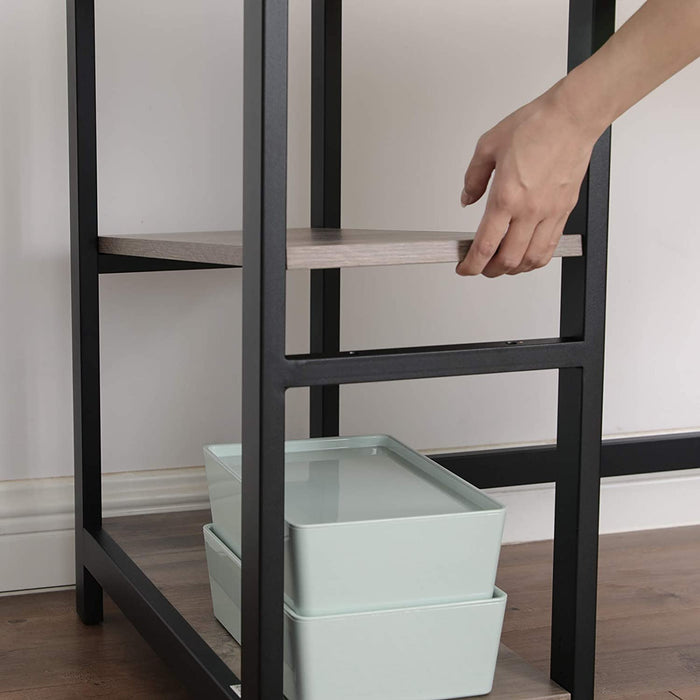 NEU | VASAGLE | Schreibtisch einfacher Aufbau Greige-Schwarz