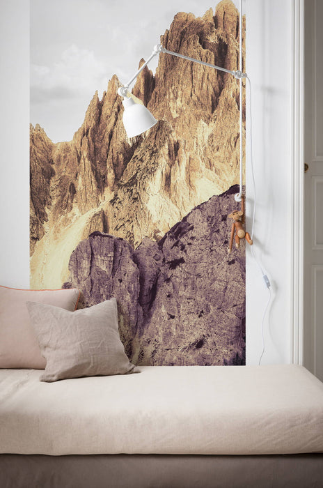 Digitaldruck Vlies Fototapete | Peaks Color Panel | 100 x 250 cm