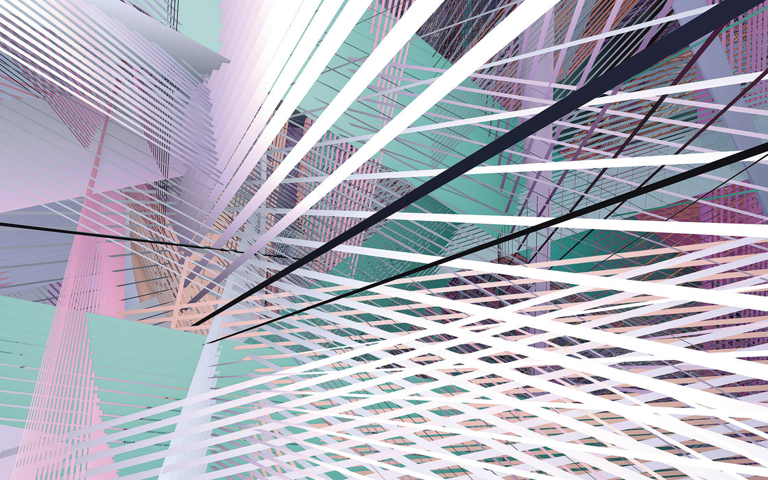 Digitaldruck Vlies Fototapete | Space Grid Spring | 400 x 250 cm