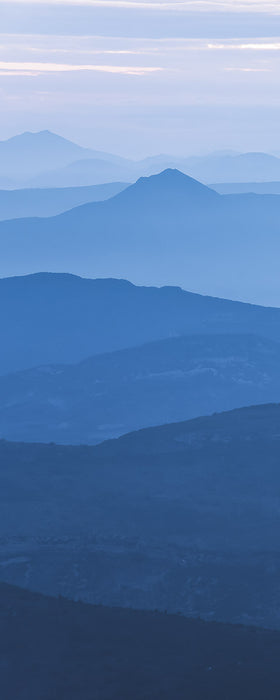 Digitaldruck Vlies Fototapete | Blue Mountain Panel | 100 x 250 cm