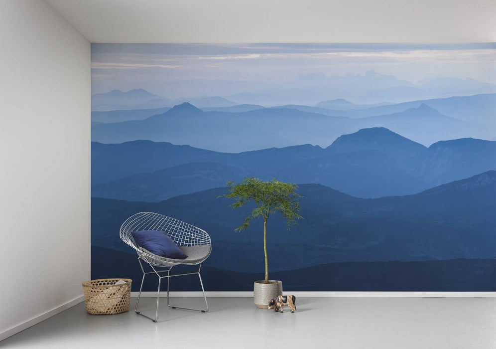 Komar NEU | Digitaldruck Vlies Fototapete - Blue Mountain - Größe 400 x 250 cm