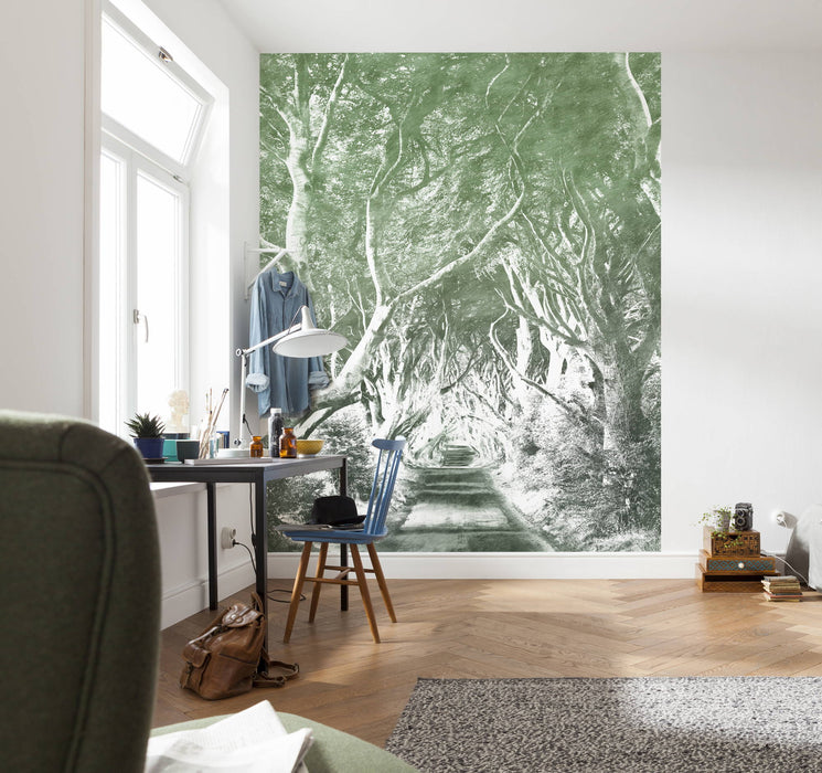 Digitaldruck Vlies Fototapete | Alley Graphite | 200 x 250 cm