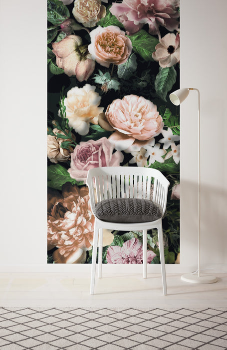 Digitaldruck Vlies Fototapete | Victoria Black Panel | 100 x 250 cm