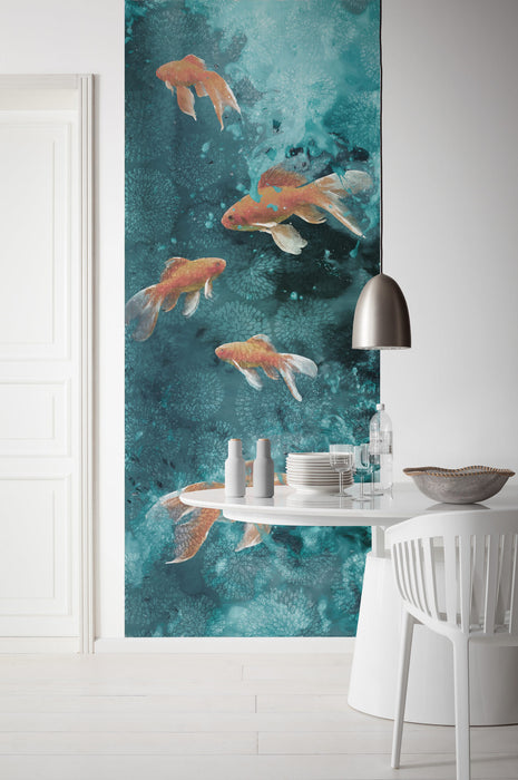 Komar NEU | Digitaldruck Vlies Fototapete - Fische - Größe 100 x 250 cm