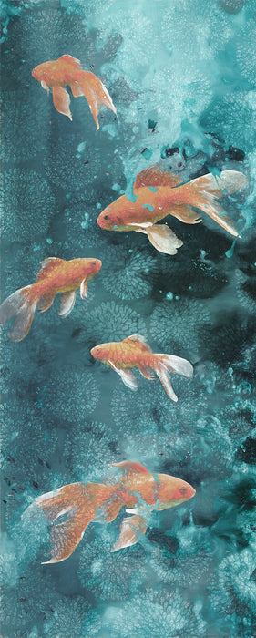 Komar NEU | Digitaldruck Vlies Fototapete - Fische - Größe 100 x 250 cm