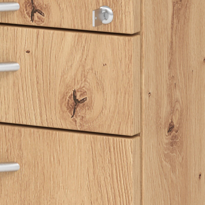 Hammerbacher | Rollcontainer 80cm, 3Schub, Schloss BM Asteiche