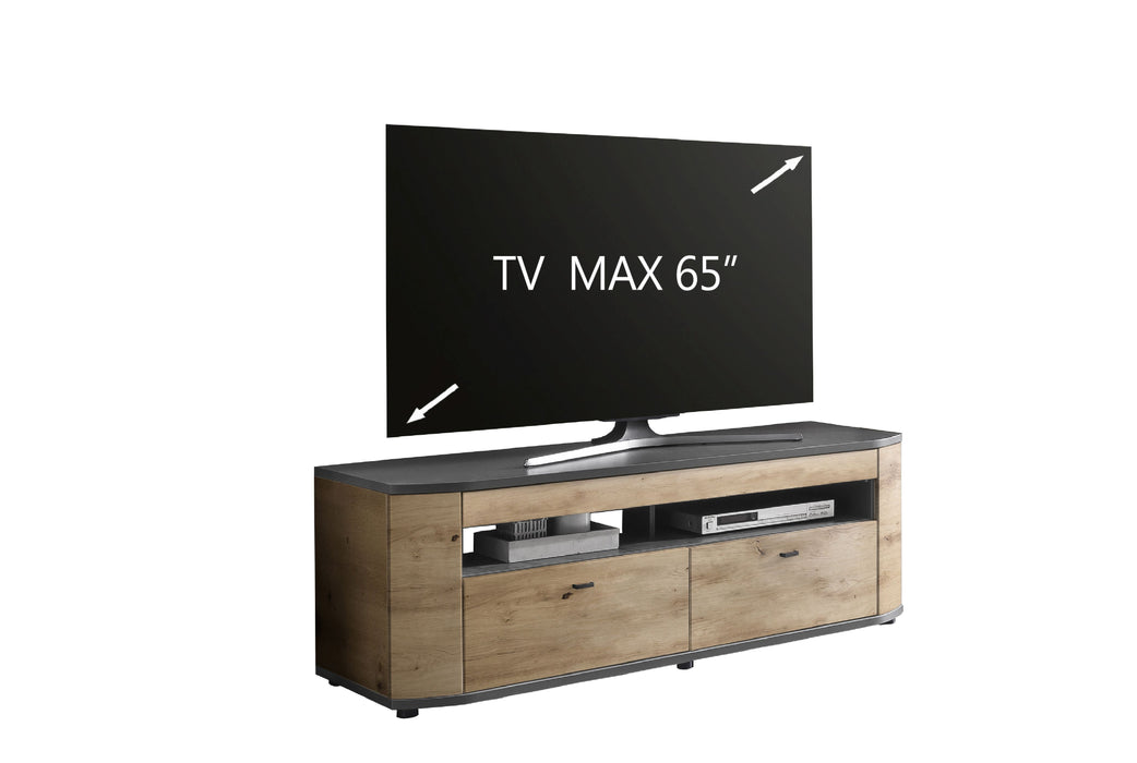 Hometrend | DERA 002 TV Lowboard | Dekor Artisan Eiche MDF TG / Artisan Eiche-Anthrazit