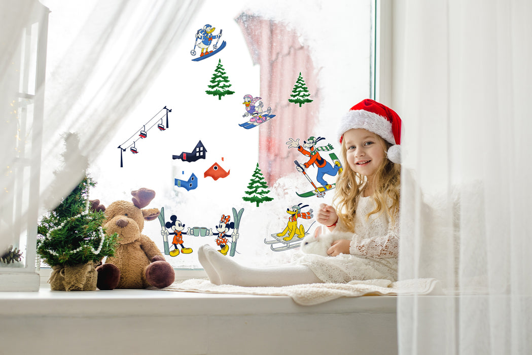 Fenstersticker | Disney Mickey Mouse Snowland | 30 x 30 cm