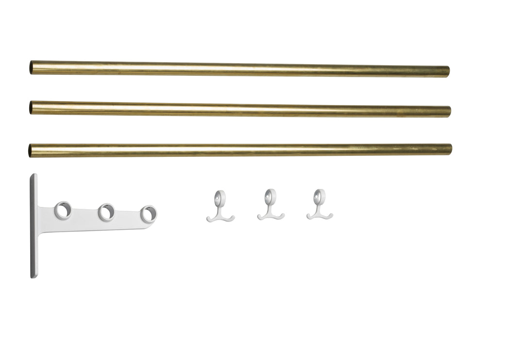 Nostalgi Wandgarderobe mit Hutablage und Schuhregal Anbauteil