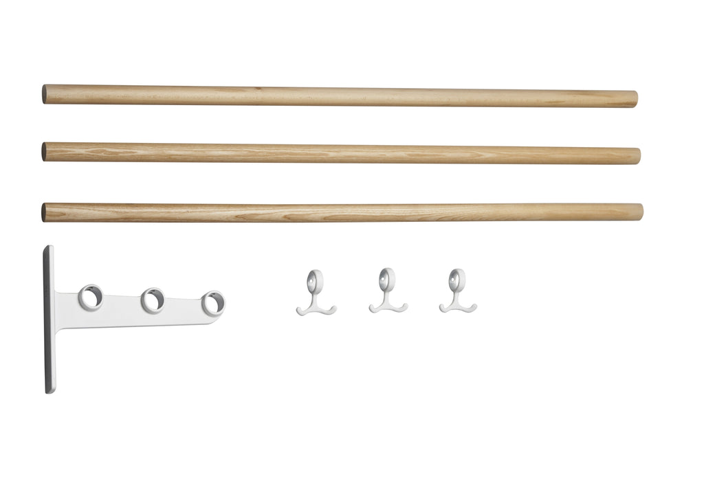 Nostalgi Wandgarderobe mit Hutablage und Schuhregal Anbauteil