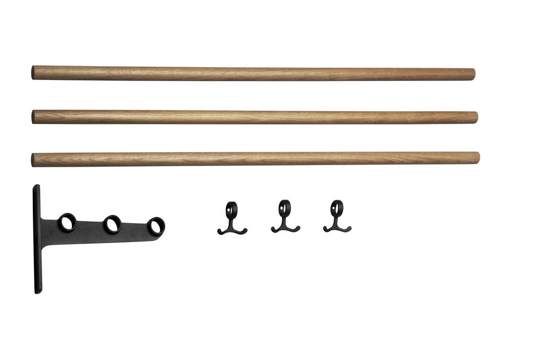 Nostalgi Wandgarderobe mit Hutablage und Schuhregal Anbauteil