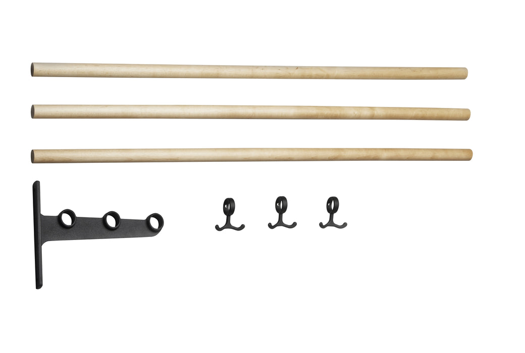 Nostalgi Wandgarderobe mit Hutablage und Schuhregal Anbauteil