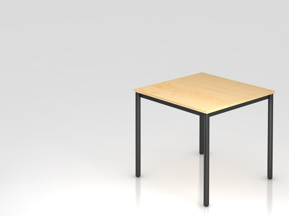Hammerbacher | Besprechungstisch Rundfuß 80x80 Ahorn / Schwarz