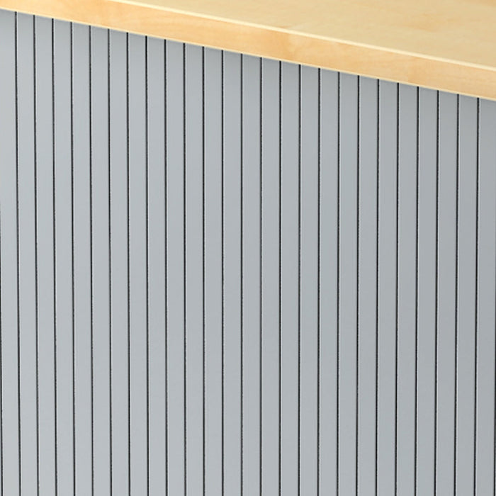 Hammerbacher | Rollladenschrank 2OH 120cm SG Ahorn / Silber