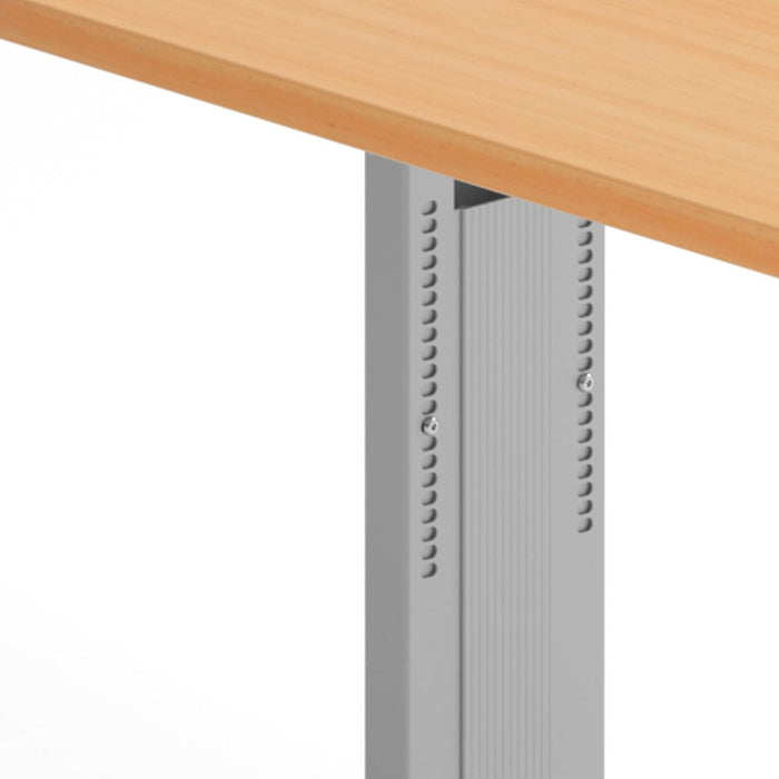 Hammerbacher | Schreibtisch C-Fuß 120x80cm Buche / Silber