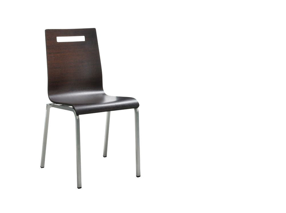 Stapelstuhl myLIFE | Wenge | Gestell Chrom