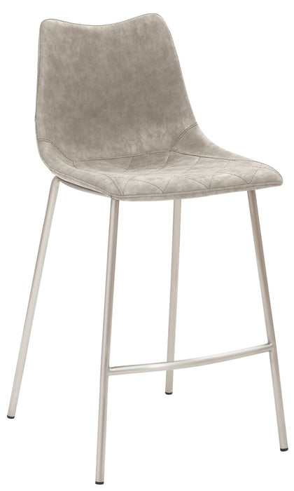 Tresenhocker mySOLO | Lichtgrau | Gestell Edelstahl gebürstet