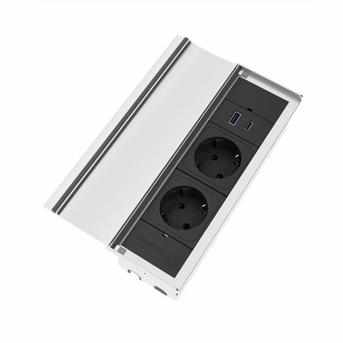 Naber | VersaLid USB A/C, Steckdosenelement, Deckel weiß matt