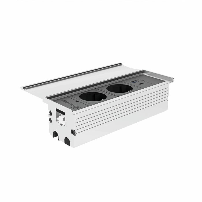 Naber | VersaLid USB A/C, Steckdosenelement, Deckel weiß matt