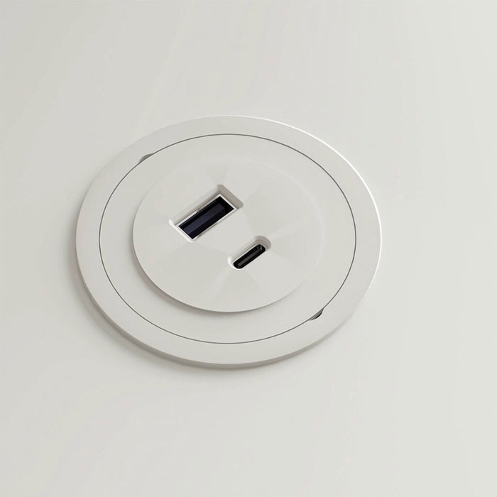 Naber | VersaDot Lite USB A/C, Ladestation, weiß matt