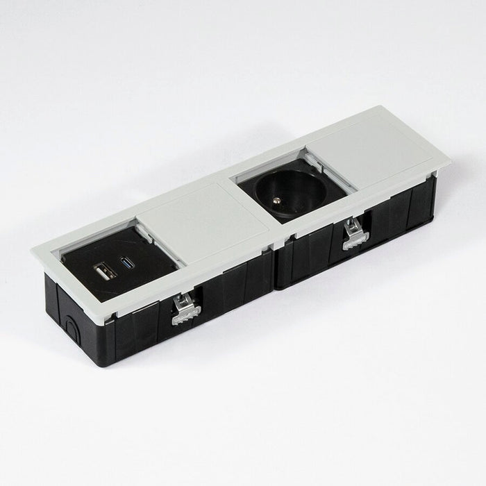 Naber | VersaHit Mono Combi USB A/C, Steckdosenelement, weiß matt