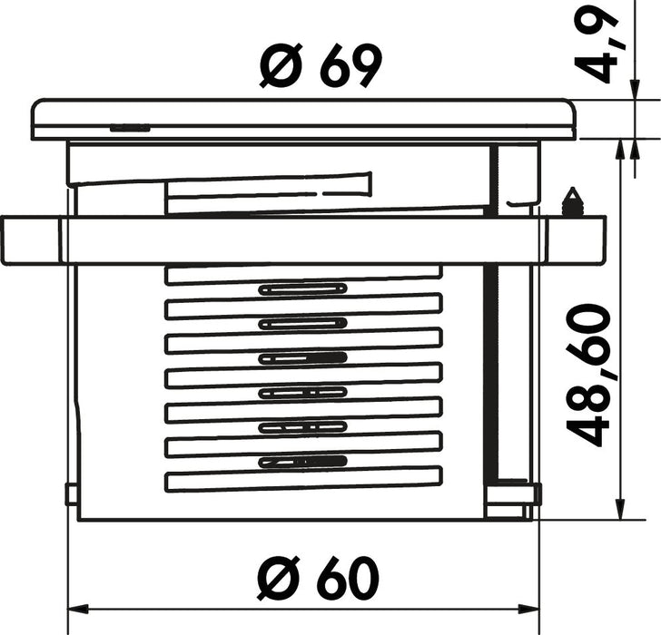 Naber Solo Einzelsteckdose, Steckdosenelement, Edelstahl