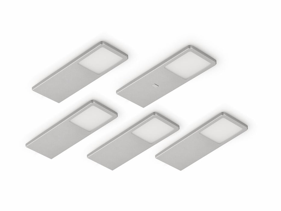 Naber Neva LED, Leuchte, Set-5, alufarbig