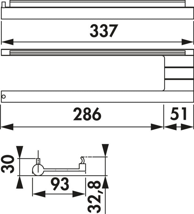 Naber Lucento Papierrollenhalter, schwarz