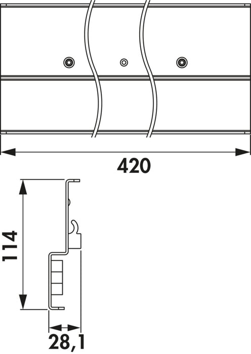 Naber Lucento Magnet Messerhalter, Relingsystem, schwarz