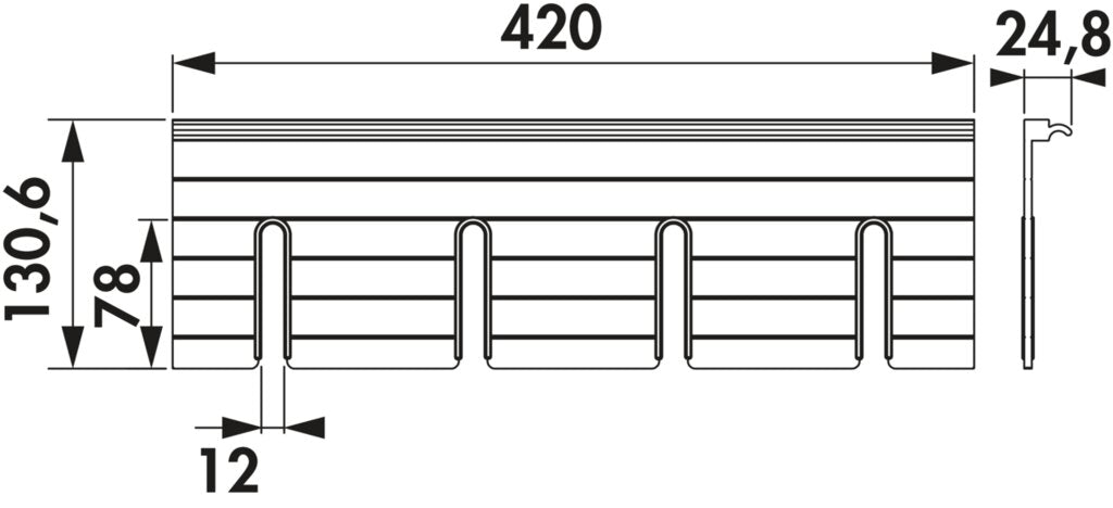 Naber Lucento Weinglashalter, Relingsystem, schwarz