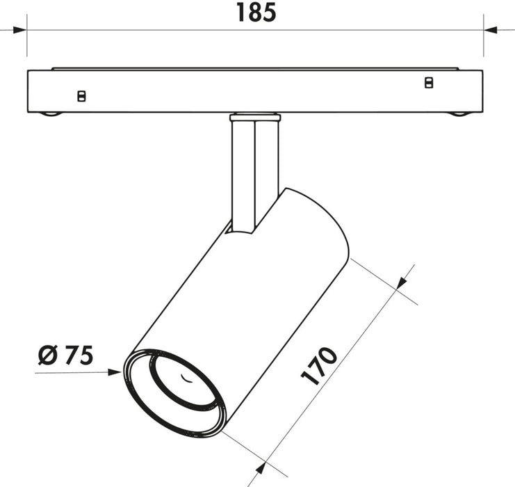 Naber Easytrack Power Spot, Leuchte, schwarz matt