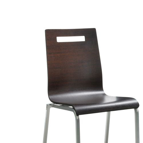 Stapelstuhl | myLIFE | Wenge | Gestell Perlsilber