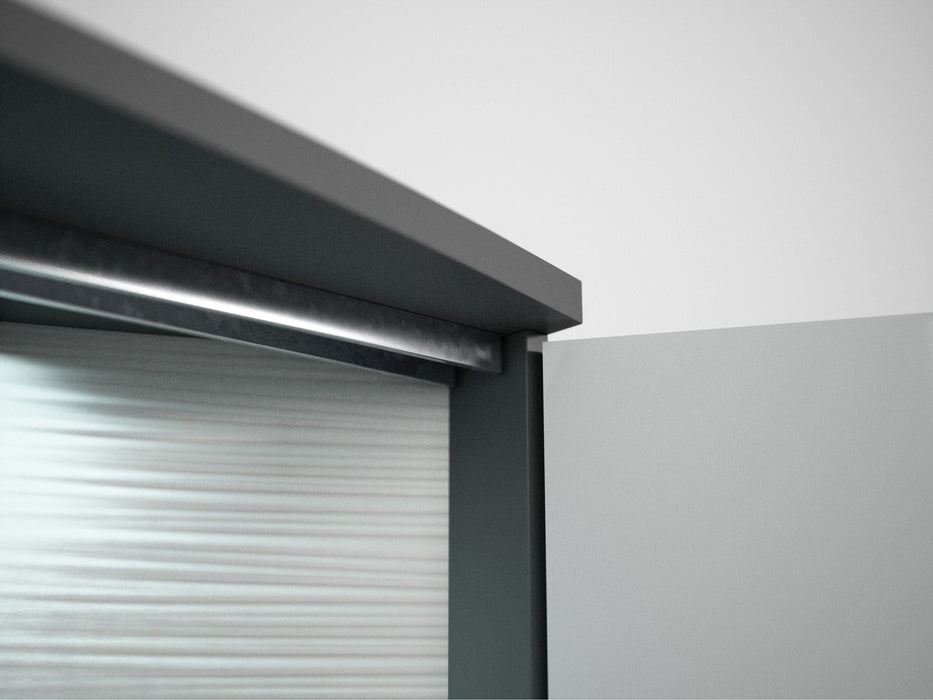 Hometrend | GATE 085-01 Sideboard | Weiß MDF Hochglanz Tiefgezogen / Anthrazit