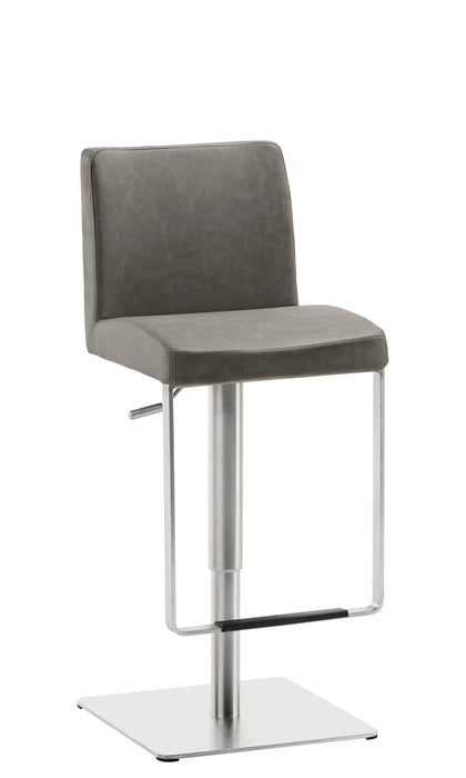 Mayer | Bar- und Tresenhocker 1260EL | Warmes Grau | Gestell Edelstahl gebürstet