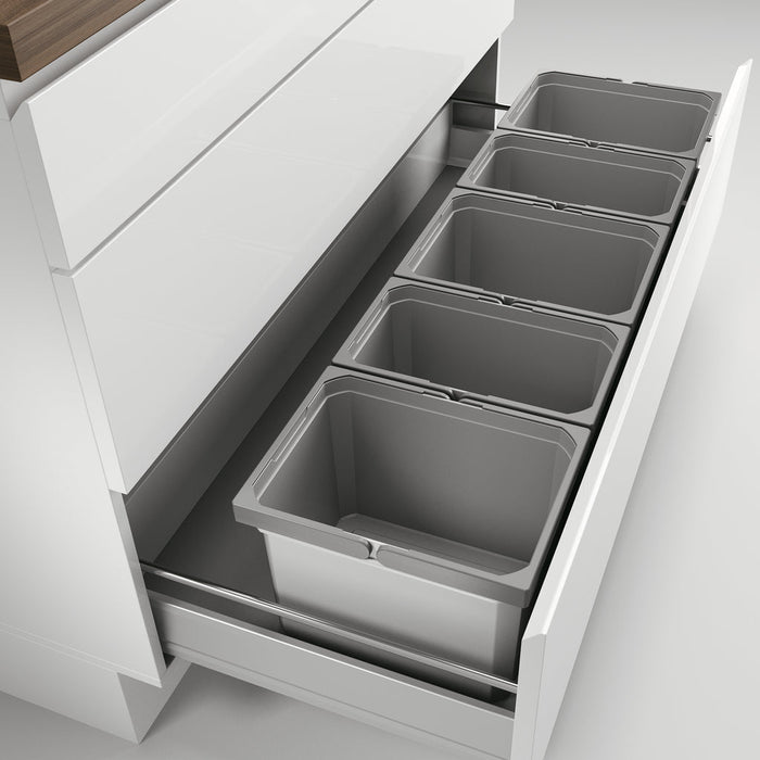 Naber | Cox® Box 235 K 1200-5 Abfallsammler für vorhandene Auszüge hellgrau