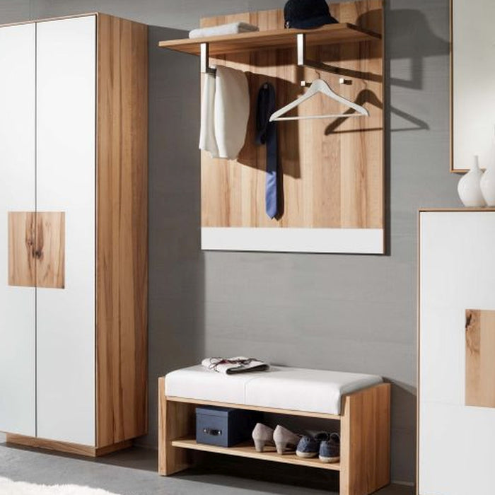 Gradel | Domus | 3873 | Bank | 88x44x42 | Kernbuche | Glas weiß satiniert