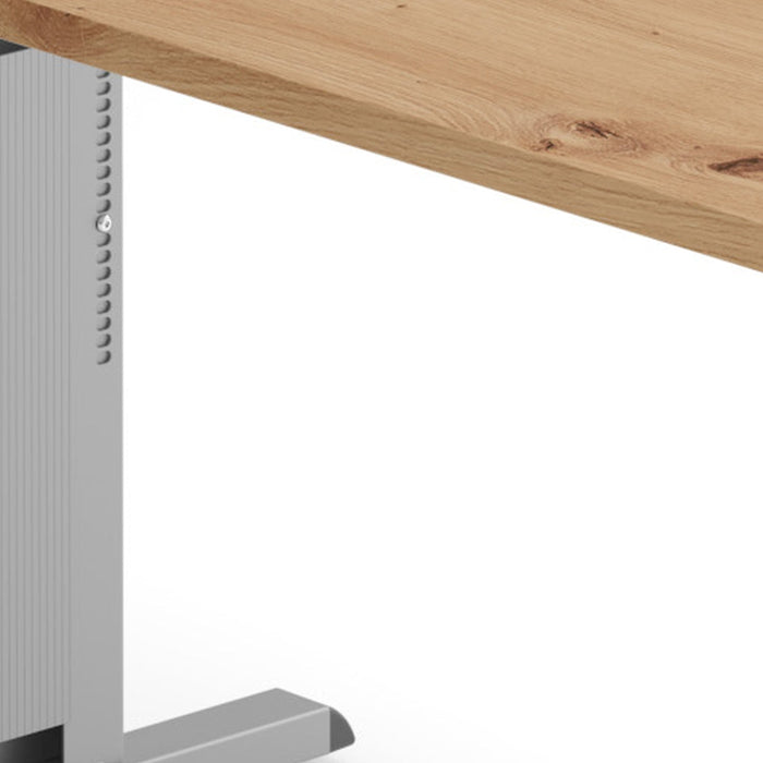 Hammerbacher | Schreibtisch C-Fuß 160x80cm Asteiche / Silber