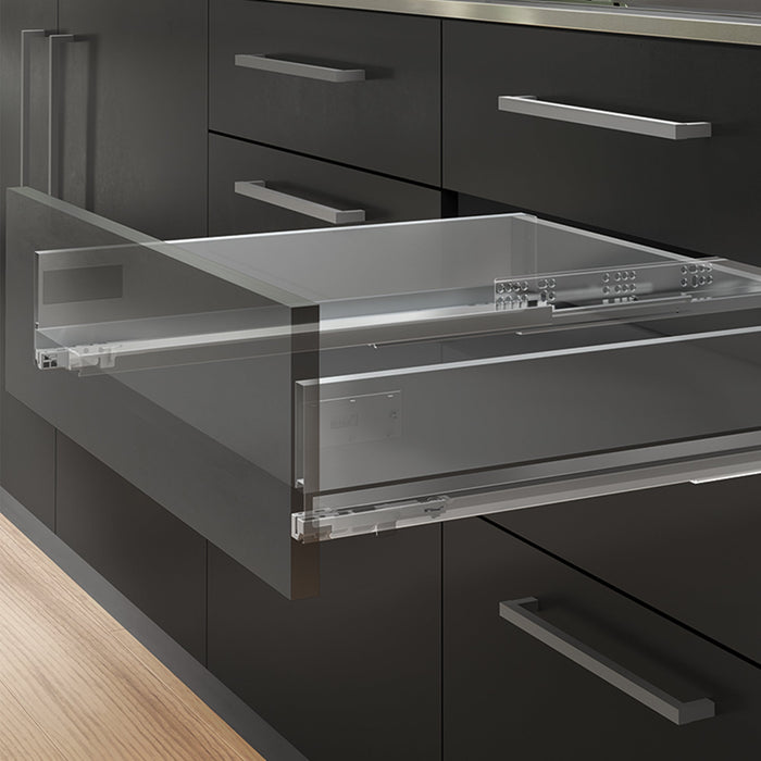 Aussenschublade Vertex 3D-Regelung, H 93mm, 40Kg, T 550mm, Stahl, Grau anthrazit
