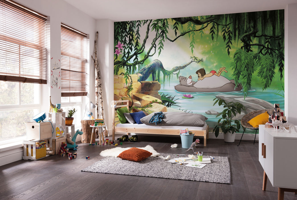 Papier Fototapete | Jungle Book Swimming with Baloo | 368 x 254 cm