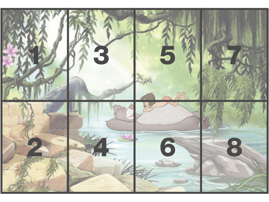 Papier Fototapete | Jungle Book Swimming with Baloo | 368 x 254 cm
