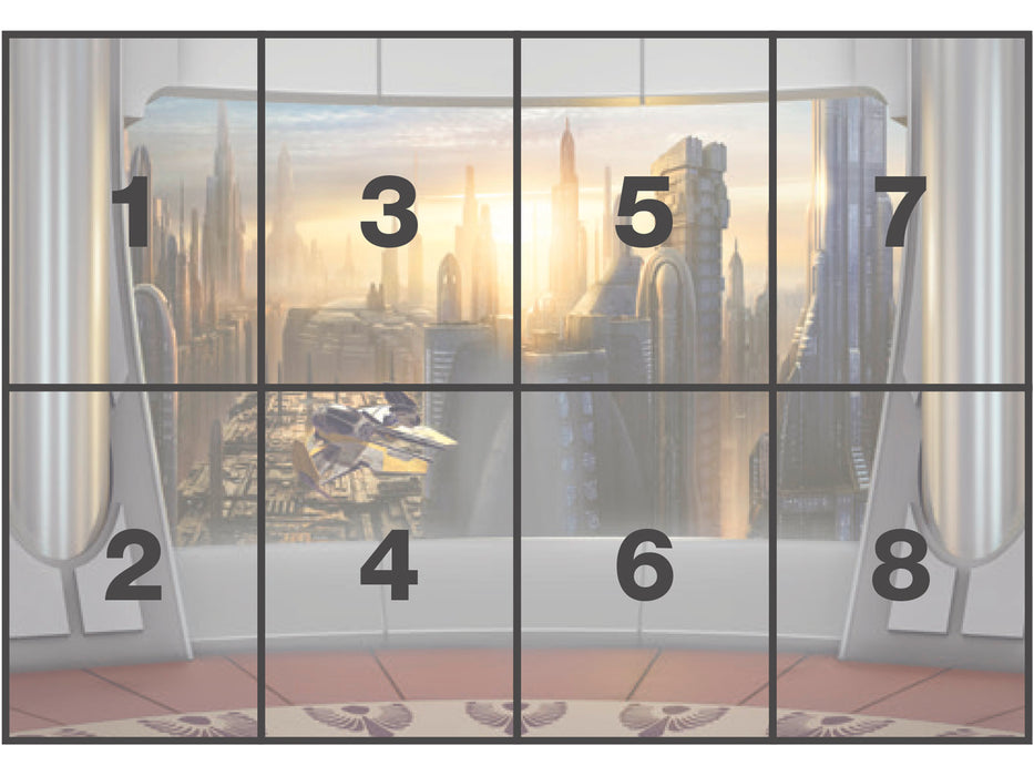 Papier Fototapete | STAR WARS Coruscant View | 368 x 254 cm