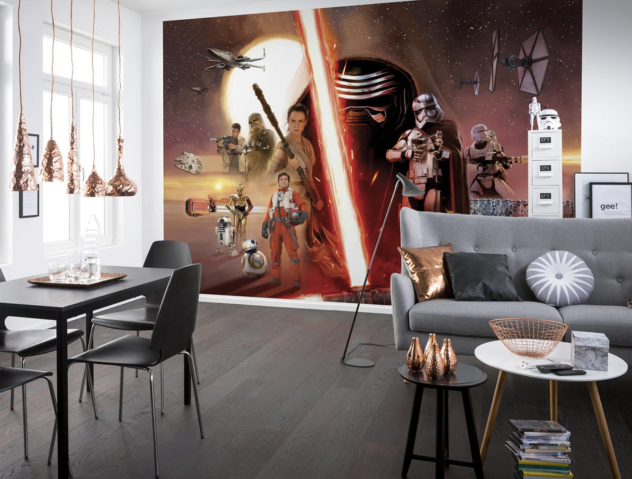 Papier Fototapete | STAR WARS EP7 Collage | 368 x 254 cm