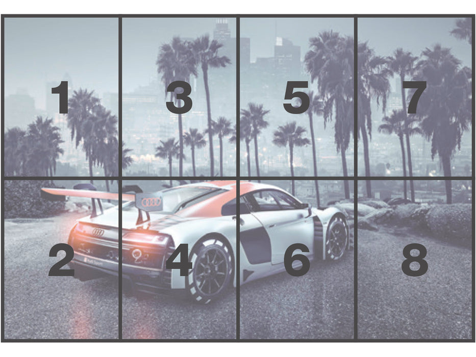 Papier Fototapete | Audi R8 L.A. | 368 x 254 cm
