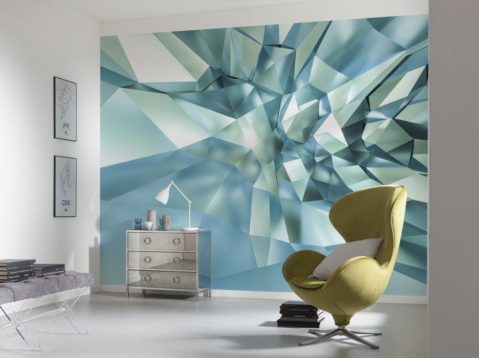 Papier Fototapete | 3D Crystal Cave | 368 x 254 cm