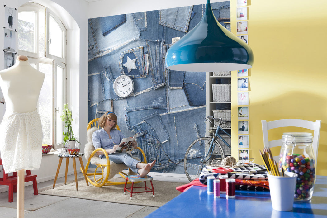 Papier Fototapete | Jeans | 368 x 254 cm
