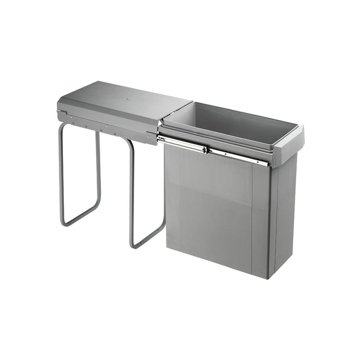 Naber | Big Boy 40 Abfallsammler für Drehtüren alu grau