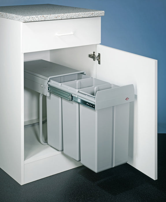 Naber | Trenta 1 Abfallsammler für Drehtüren alu grau