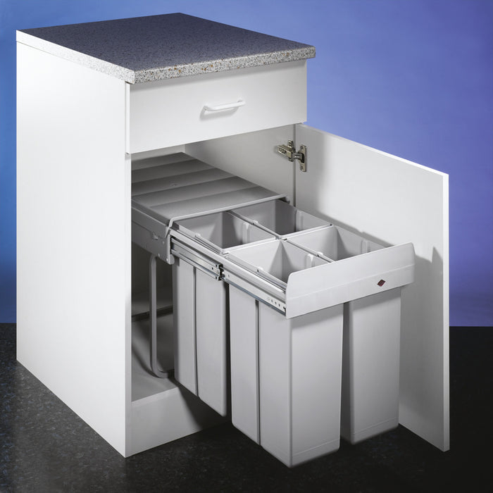 Naber | Quarta 1 Abfallsammler für Drehtüren alu grau